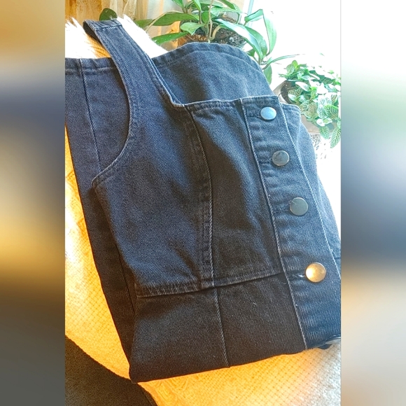 Urban Outfitters Black Denim Jumper - Picture 2 of 7